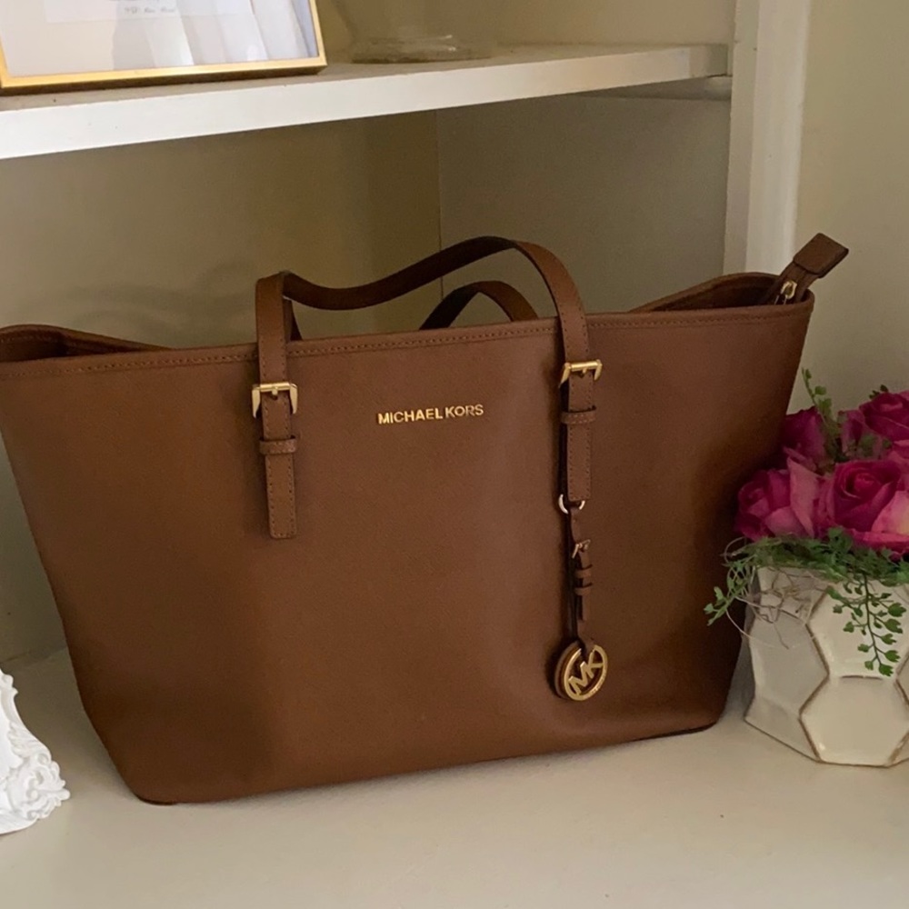 Michael Kors brown leather tote